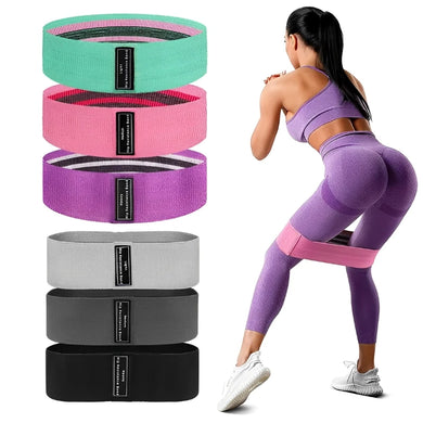 3-Piece Fabric Resistance Hip Booty Bands